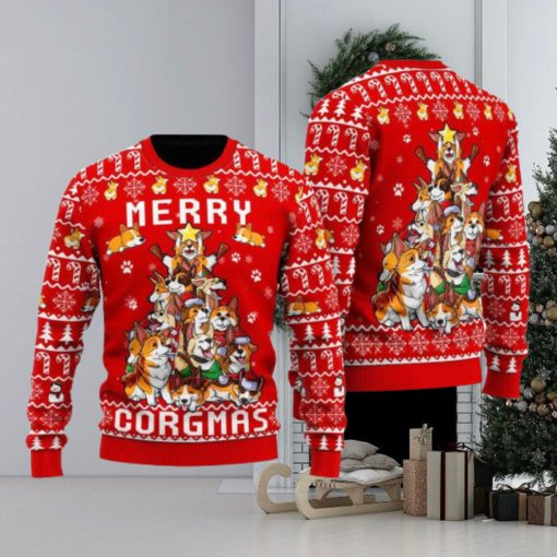 Funny Corgi Merry Corgmas Ugly Christmas Sweater For Men And Women