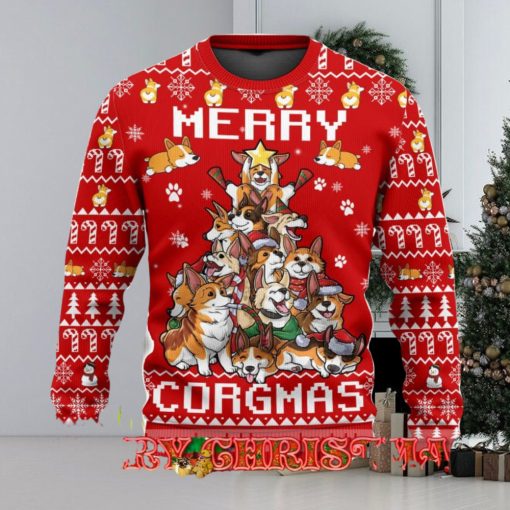 Funny Corgi Merry Corgmas Ugly Christmas Sweater For Men & Women