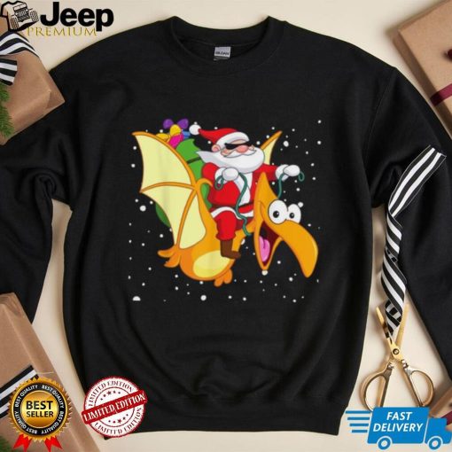 Funny Cute Kid’s Santa Dinosaur Christmas 2023 Xmas Shirt