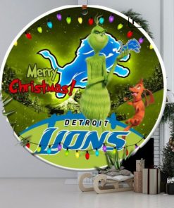 Funny Detroit Lions Nfl Funny Grinch Christmas Ornaments