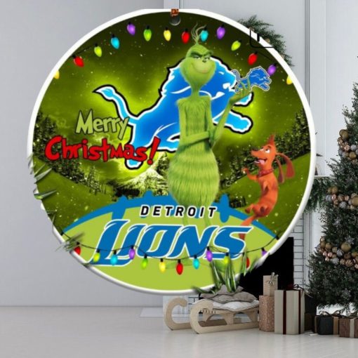 Funny Detroit Lions Nfl Funny Grinch Christmas Ornaments