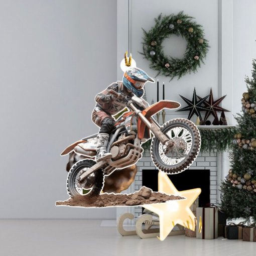 Funny Dirtbike Face Personalized Acrylic Ornament, Custom Photo Ornament