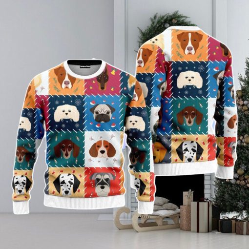 Funny Dog Face Christmas Unisex Ugly Sweater