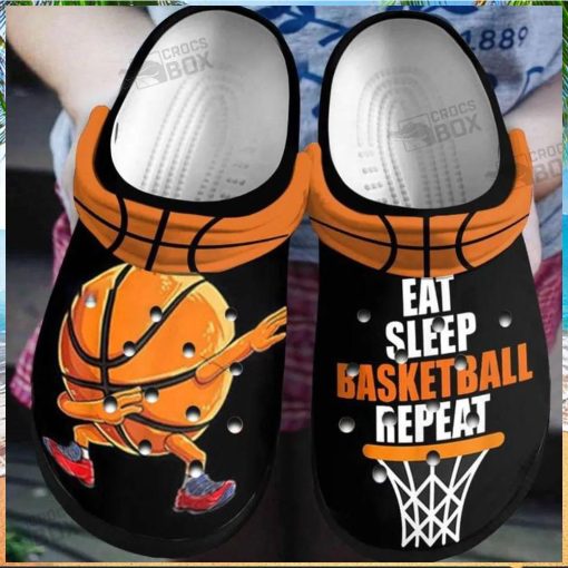 Funny Eat Sleep Basketball Repeat Crocs Shoes