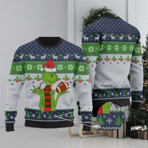 Funny Football Grinch Ugly Christmas Sweater Holiday For Men And Women