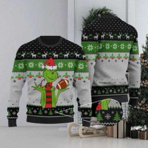 Funny Football Grinch Ugly Christmas Sweaters Black Gift For Men And Women