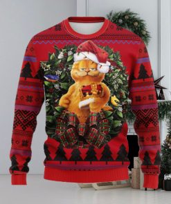 Funny Garfield King Noel Mc Thanksgiving Ugly Christmas Sweater For Men Women