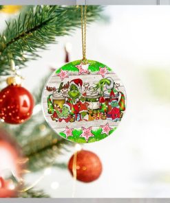 Funny Grinch Christmas Ceramic Ornament