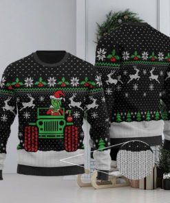 Funny Grinch Drive Jeep Grinch Ugly Christmas Sweater Holiday For Men And Women