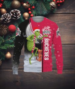 Funny Grinch For Christmas Holiday 2023 With Ohio State Buckeyes Ugly Sweater