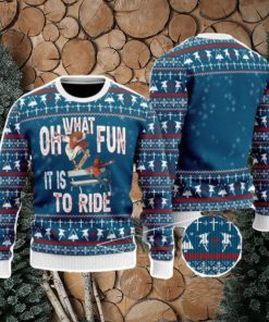 Funny Jesus Ride Skateboarding With Satan Christmas Unisex Ugly Sweater