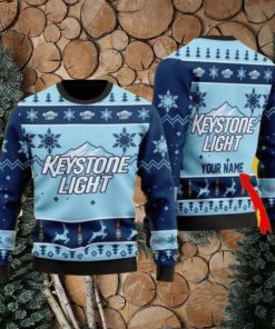 Funny Keystone Light Personalized Name Ugly Knitted Sweater Christmas Gift