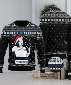 Funny Let It Flo From Progressive Christmas Sweater Black Gift For Men And Women