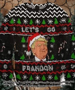 Funny Let is Go Brandon Trump Ugly Christmas Sweater