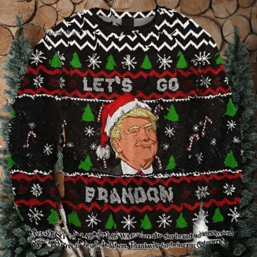 Funny Let is Go Brandon Trump Ugly Christmas Sweater