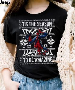 Funny Marvel Christmas T Shirt, Spiderman Tis The Season To Be Amazing Christmas Shirt