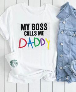 Funny Men's Father's Day My Boss Calls Me Daddy Short Sleeve T Shirt Sports Grey Small