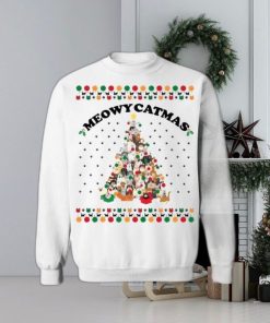 Funny Meowy Catmas Ugly Sweater For Christmas