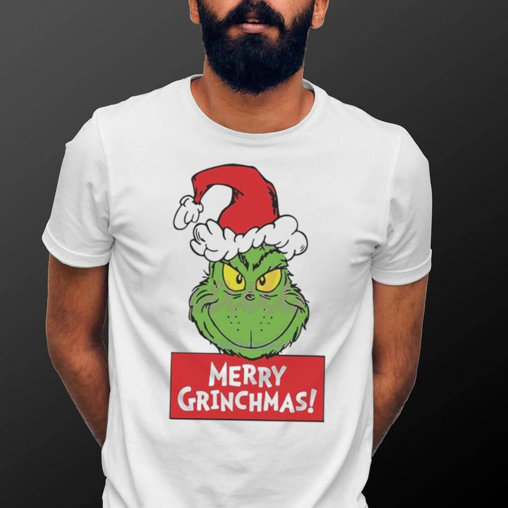 Funny Merry Grinchmas Santa Hat Shirt