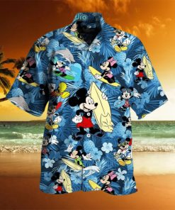 Funny Mickey Mouse Surfing Hawaiian Shirt Summer Holiday Gift