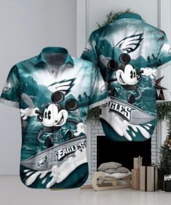 Funny Mickey Surfing NFL Philadelphia Eagles NFL Hawaiian Shirt