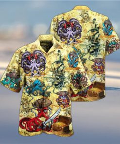 Funny Octopus Pirate Hawaiian Shirt Summer Gift For Friend