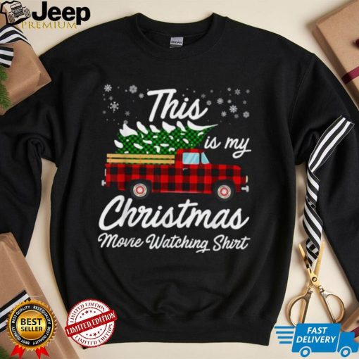 Funny Plaid Christmas This Is My Christmas Movie Watching Shirt