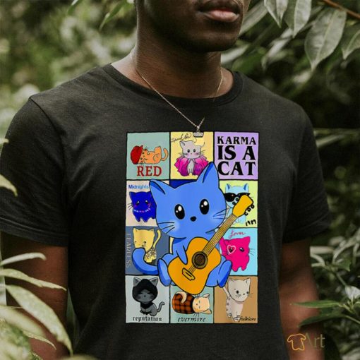 Funny Retro Karma Is A Cat The Eras Cat Day, Cat Owners T Shirt