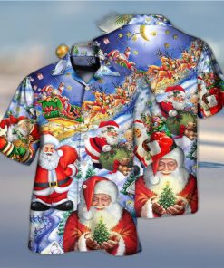 Funny Santa Claus Happy Xmas Is Coming Hawaiian Shirt