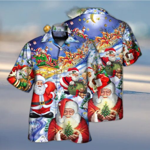 Funny Santa Claus Happy Xmas Is Coming Hawaiian Shirt