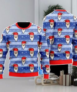 Funny Santa In Snow Christmas Unisex Ugly Sweater