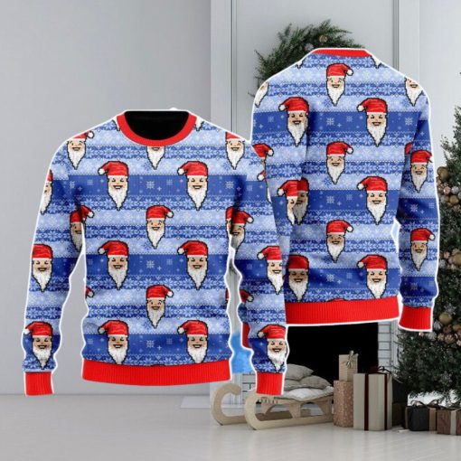 Funny Santa In Snow Christmas Unisex Ugly Sweater