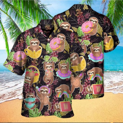 Funny Sloth Hawaiian Shirt Practical Beach Gift For Him