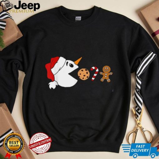 Funny Snowman Gingerbread Candy Cookie Christmas Xmas Pajama Unisex Shirt