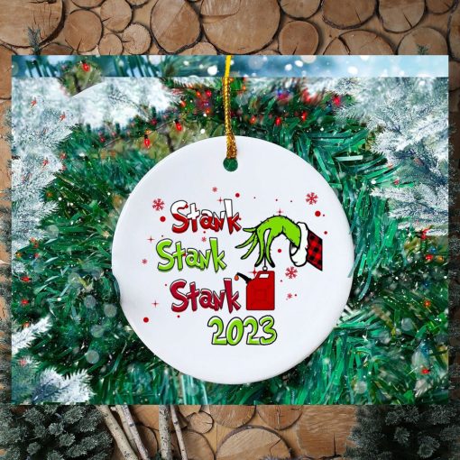 Funny Stank 2023 Grinch Christmas Ornament