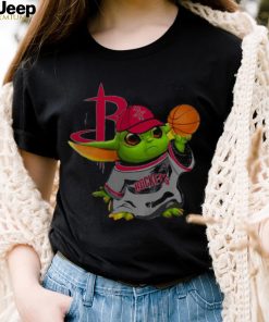 Funny Star Wars Baby Yoda Hat Houston Rockets Basketball T Shirt 2