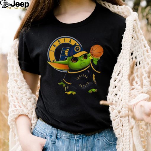 Funny Star Wars Baby Yoda Hat Indiana Pacers Basketball T Shirt 2