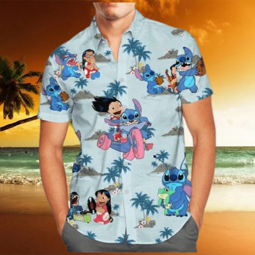 Funny Stitch And Lilo Hawaiian Shirt