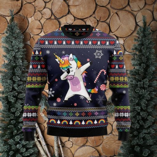 Funny Unicorn Dab Ugly Christmas Sweater Unicorn Shirt