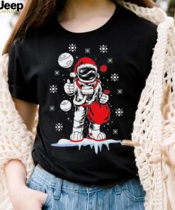 Funny astronaut santa Christmas santa claus astronaut delivering gifts xmas space lovers 2023 shirt