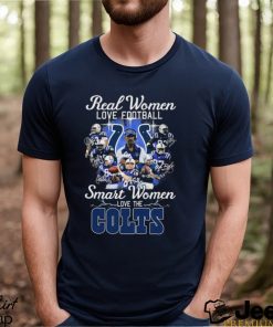 Funny indianapolis colts real women love football smart women love the indianapolis colts shirt