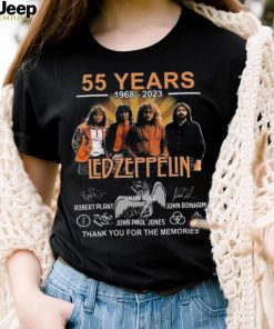 Funny led zeppelin 55 years 1968 2023 thank you for the memories signature shirt