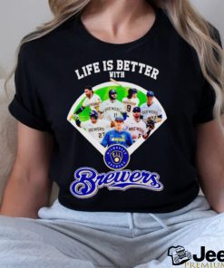 Funny life is better with Milwaukee Brewers baseball team shirt