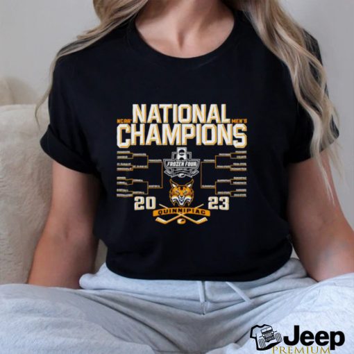 Funny quinnipiac Bobcats 2023 NCAA Men’s Ice Hockey National Champions Bracket shirt