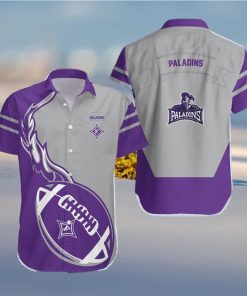 Furman Paladins 3D Hawaiian Shirt Flame Ball NCAA Men And Women Gift For Fans