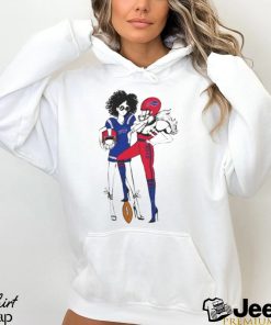 G III 4Her By Carl Banks Heather Gray Buffalo Bills Football Girls Graphic Fitted T Shirt