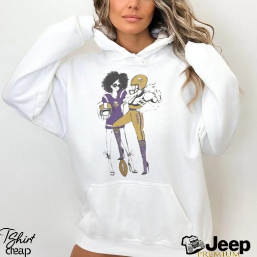 G III 4Her By Carl Banks Heather Gray Minnesota Vikings Football Girls T Shirt