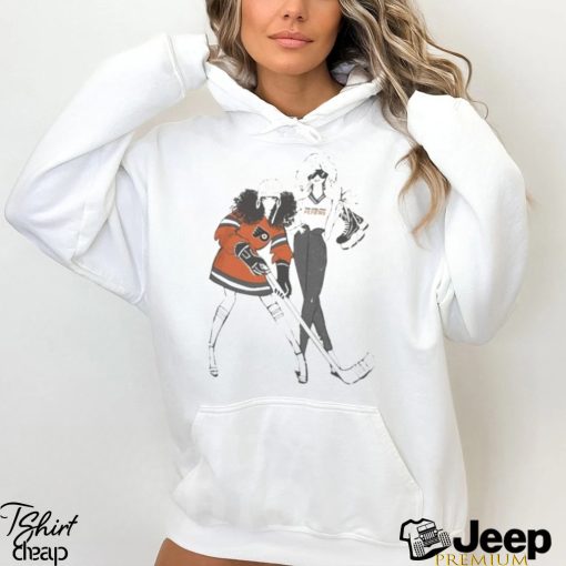 G III 4Her By Carl Banks Heather Gray Philadelphia Flyers Hockey Girls Fitted T Shirt