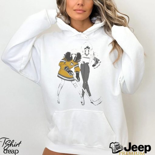 G III 4Her By Carl Banks Heather Gray Pittsburgh Penguins Hockey Girls T Shirt