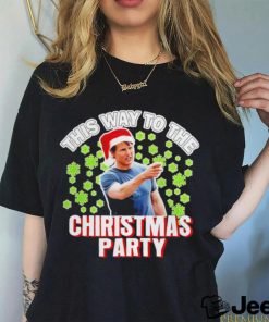 Tom Cruise this way to the Christmas party Santa hat funny shirt